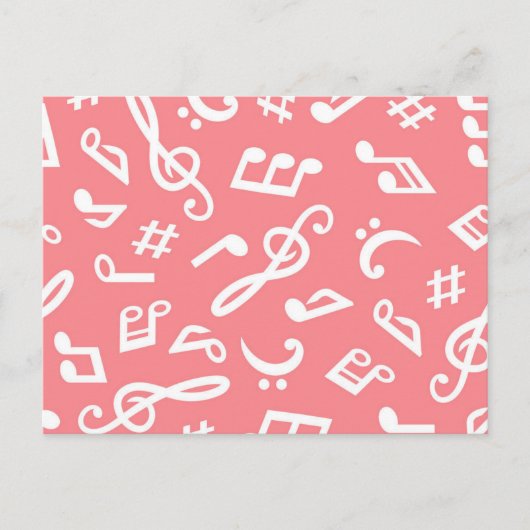 Carte Postale Motif musical (Devant)