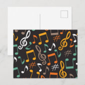 Carte Postale Motif musical (Devant / Derrière)