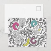 Carte Postale Motif musical (Devant / Derrière)