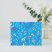 Carte Postale Motif musical (Debout devant)