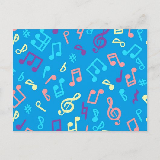 Carte Postale Motif musical (Devant)
