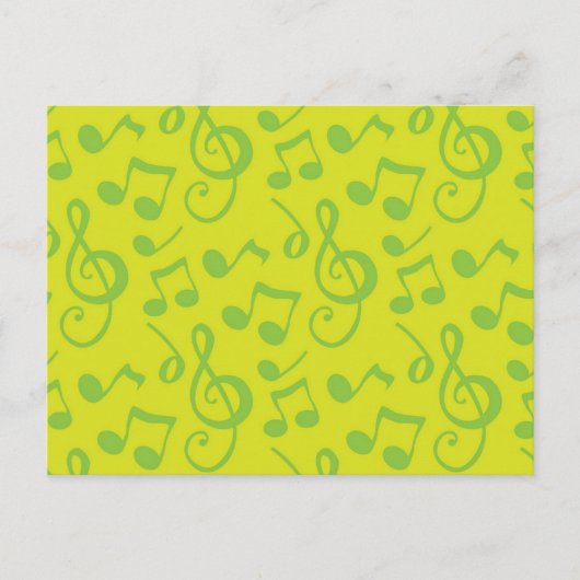 Carte Postale Motif musical (Devant)