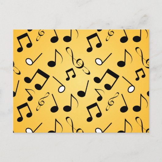 Carte Postale Motif musical (Devant)