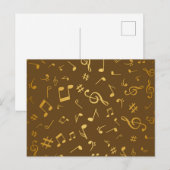 Carte Postale Motif musical (Devant / Derrière)