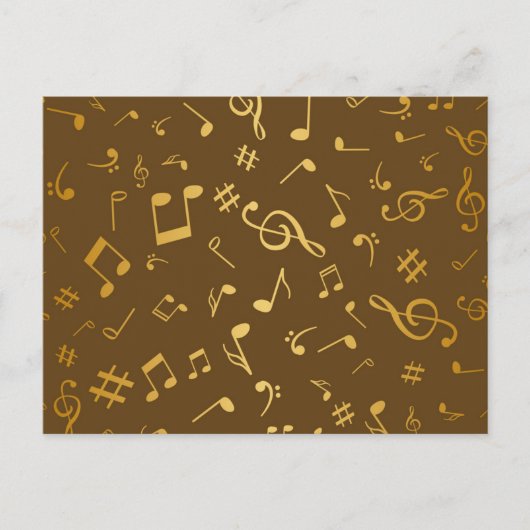 Carte Postale Motif musical (Devant)