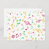 Carte Postale Motif musical (Devant / Derrière)