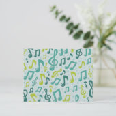 Carte Postale Motif musical (Debout devant)