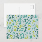 Carte Postale Motif musical (Devant / Derrière)