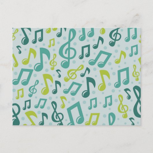 Carte Postale Motif musical (Devant)