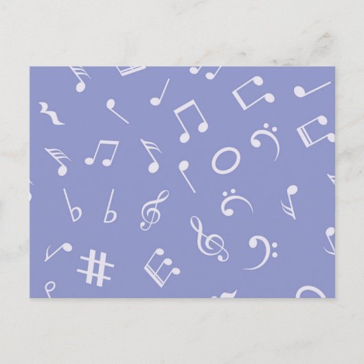 Carte Postale Motif musical (Devant)
