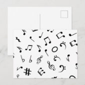 Carte Postale Motif musical (Devant / Derrière)