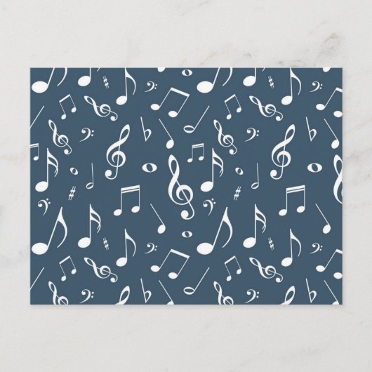 Carte Postale Motif musical (Devant)