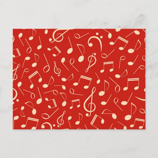 Carte Postale Motif musical (Devant)