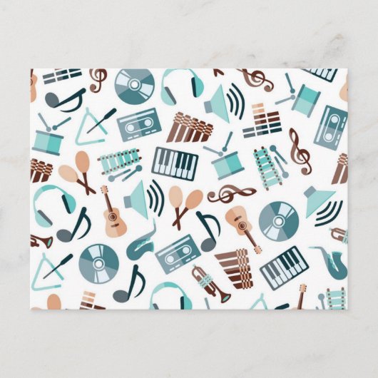 Carte Postale Motif musical (Devant)