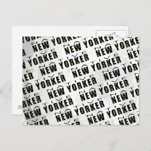 Carte Postale Motif natif du New Yorker (Devant / Derrière)