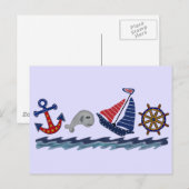 Carte Postale Motif nautique (Devant / Derrière)