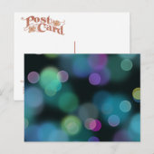 Carte Postale Motif Noël Twilight sur Midnight Blue (Devant / Derrière)