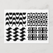 Carte Postale Motif noir et blanc (Devant)