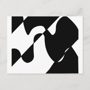 Carte Postale Motif noir et blanc moderne