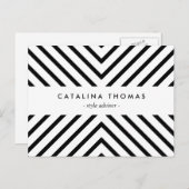 Carte postale Motif noir et blanc Retro Mod (Devant / Derrière)