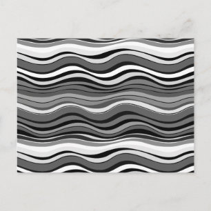 Carte Postale Motif Ondulations Monochromes