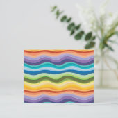 Carte Postale Motif Ondulations Multicolores 2 (Debout devant)