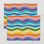 Carte Postale Motif Ondulations Multicolores 2 (Devant / Derrière)