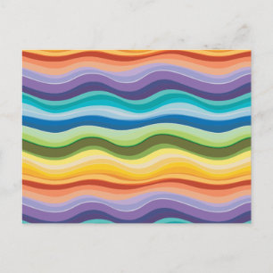 Carte Postale Motif Ondulations Multicolores 2