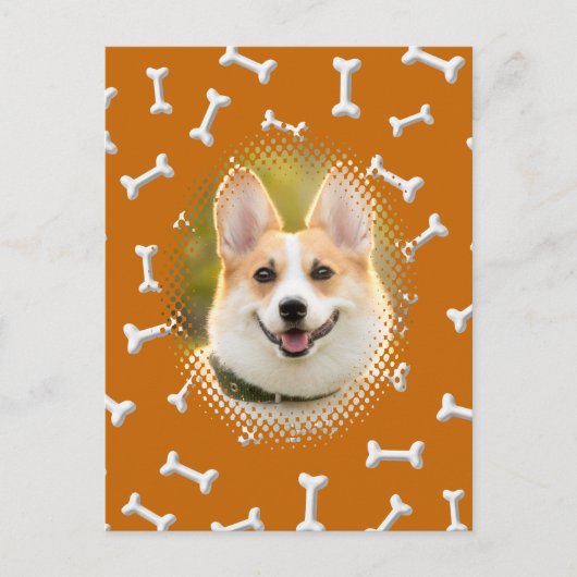 Carte Postale Motif osseux Chien Frame Art (Devant)