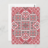 Carte Postale Motif palestinien de broderie 2 (Devant / Derrière)