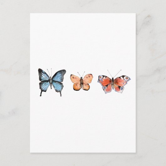 Carte Postale Motif papillon (Devant)