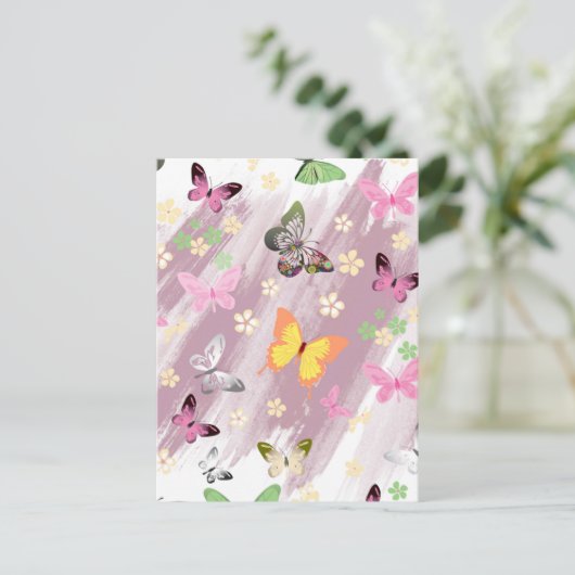 Carte Postale Motif papillon 7 (Debout devant)