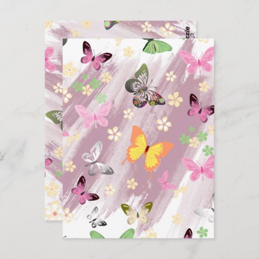 Carte Postale Motif papillon 7 (Devant / Derrière)