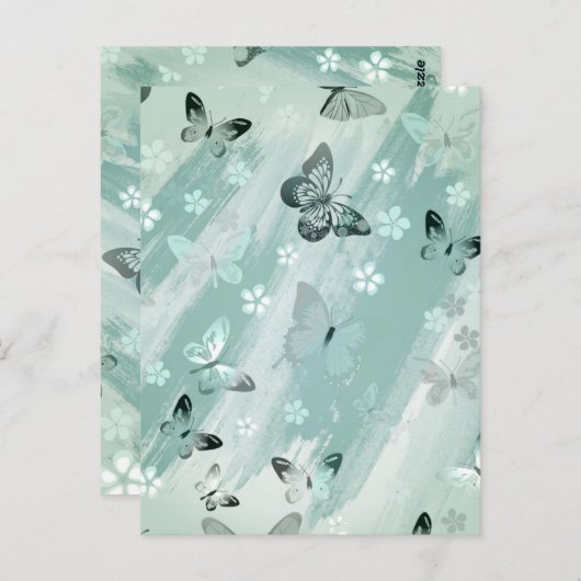 Carte Postale Motif papillon 9 (Devant / Derrière)