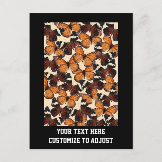 Carte Postale motif papillon Brown (Devant)