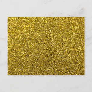 Carte Postale Motif Parties scintillant or