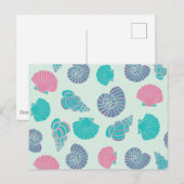Carte Postale Motif Pastel Seashell (Devant / Derrière)
