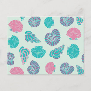 Carte Postale Motif Pastel Seashell
