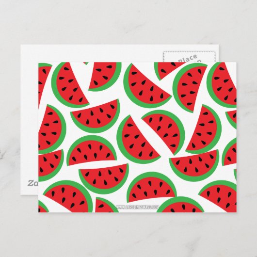 Carte Postale Motif pastèque (Devant / Derrière)