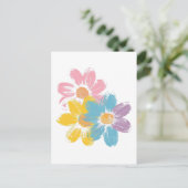 Carte Postale Motif pétale Fleur Petit (Debout devant)