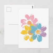 Carte Postale Motif pétale Fleur Petit (Devant / Derrière)