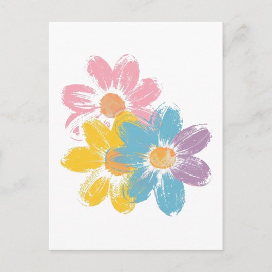 Carte Postale Motif pétale Fleur Petit (Devant)