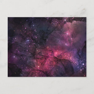 Carte Postale Motif planétaire de galaxie d'espace extra-atmosph