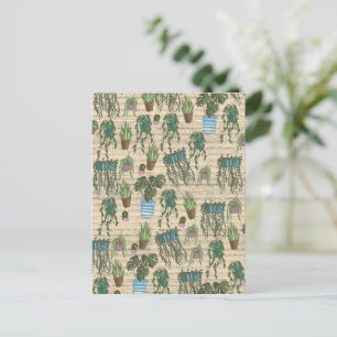 Carte Postale Motif Plante Pot