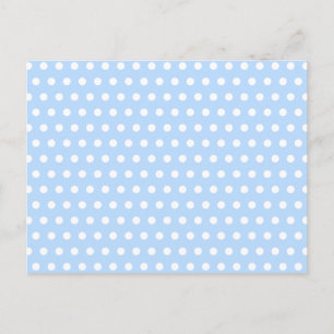 Carte Postale Motif Polka blanc et bleu. Spotty.