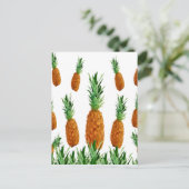 Carte Postale motif polygonal d'impression d'ananas (Debout devant)
