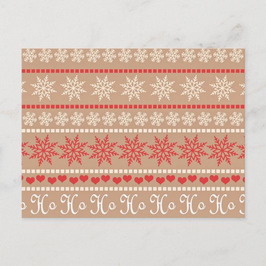 Carte Postale Motif populaire de Noël (Devant)