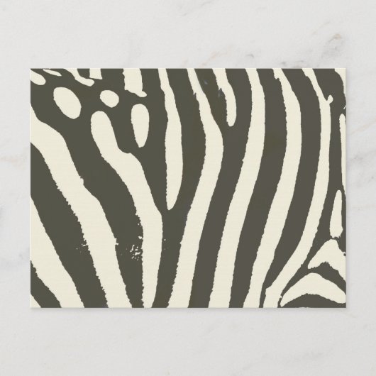Carte Postale Motif Poster de animal Zebra Stripe (Devant)