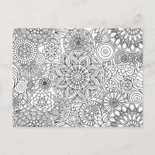 Carte postale Motif pour les formes de mandalas de (Devant)