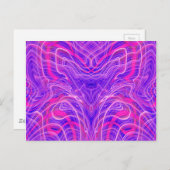 Carte Postale Motif psychédélique violet (Devant / Derrière)